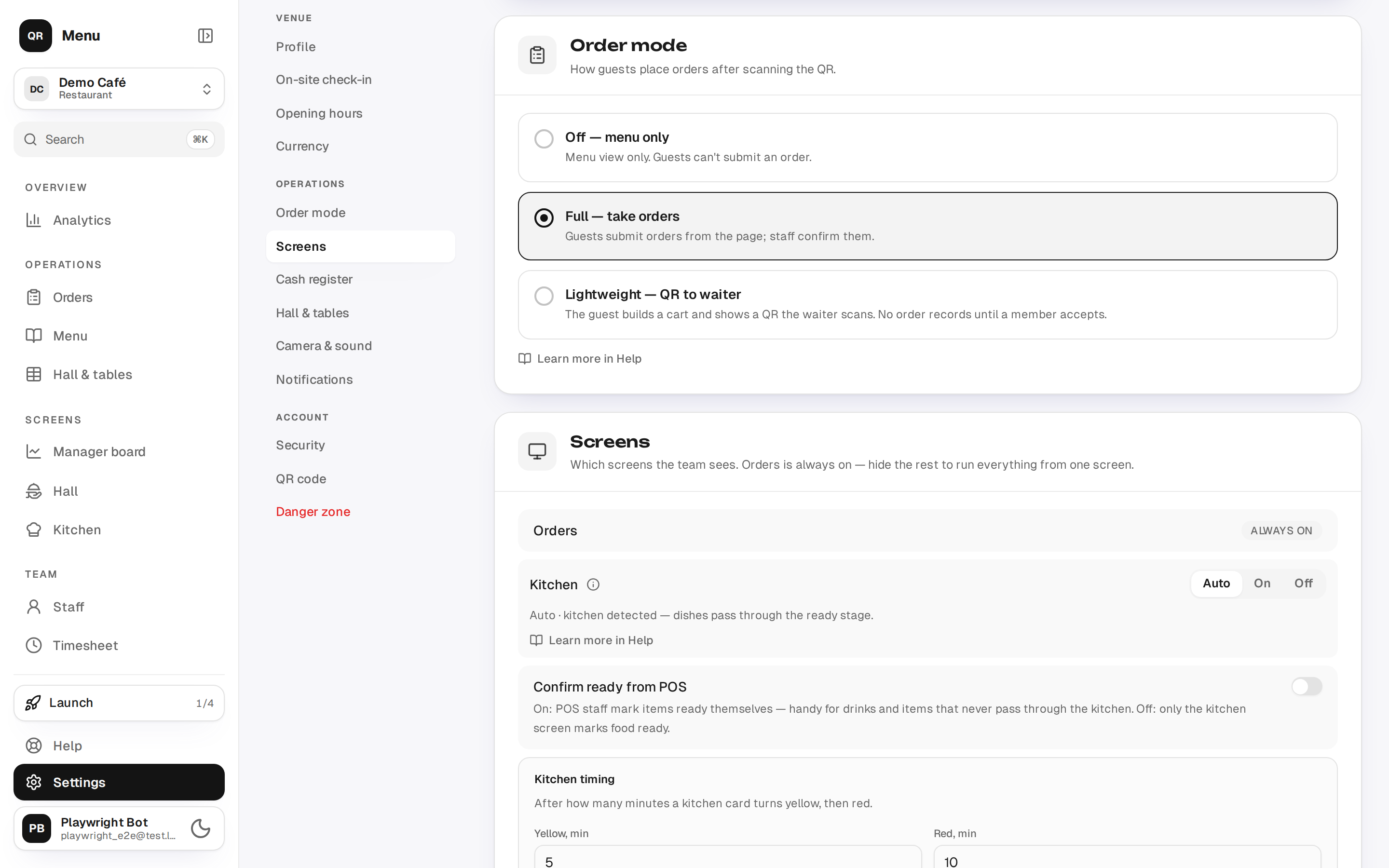 Order mode