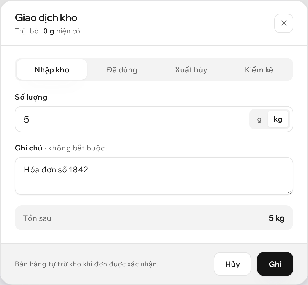 Nhập kho